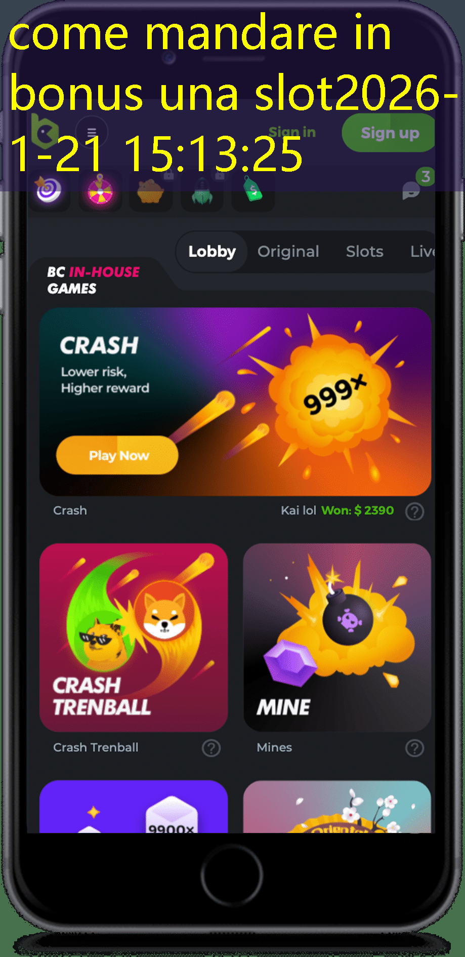 come mandare in bonus una slot